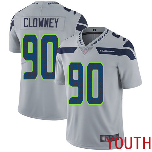 Seattle Seahawks Limited Grey Youth Jadeveon Clowney Alternate Jersey NFL Football #90 Vapor Untouchable